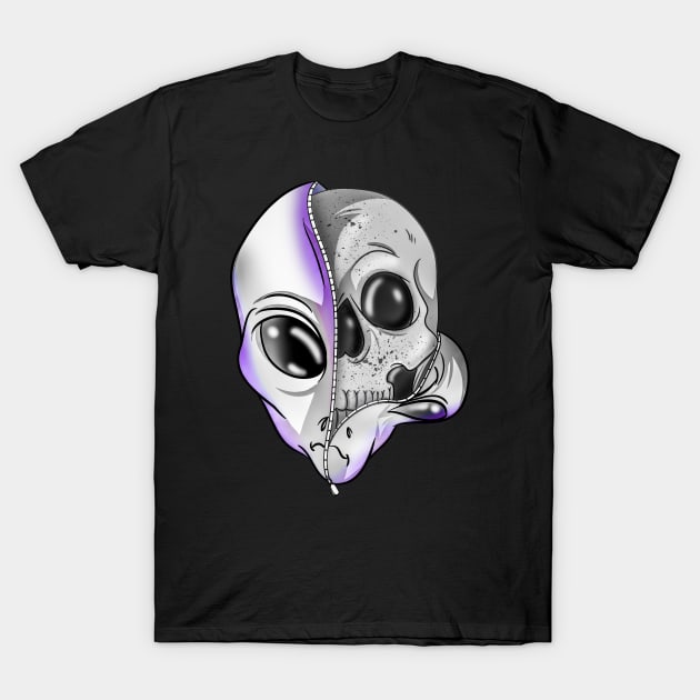 Purple Alien Skull T-Shirt by Trendy Black Sheep